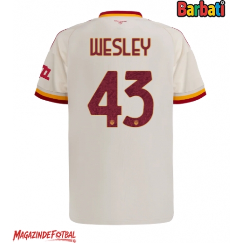 AS Roma Wesley Franca #43 Tricou Fotbal Replică 2026-27 Barbati Deplasare AS Roma Wesley Franca #43 Tricou Fotbal Replică 2026-27 Barbati Deplasare